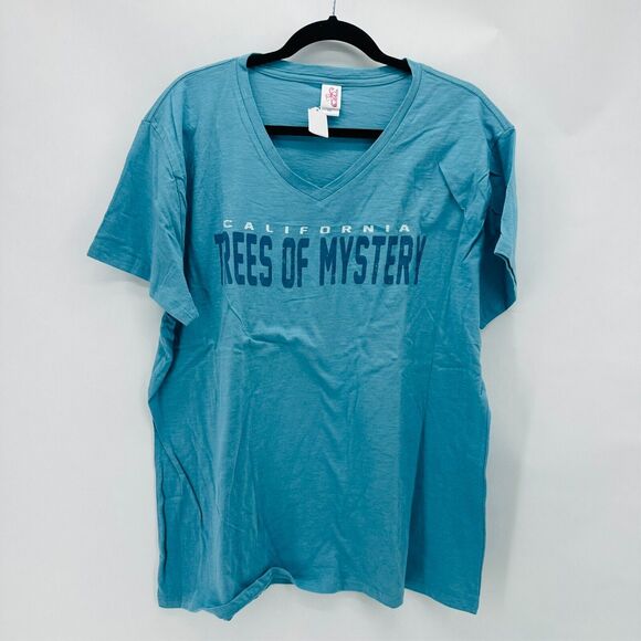Trees of Mystery T-shirt California Redwoods Size XXL Blue Tourist Trap NWT - Picture 1 of 11